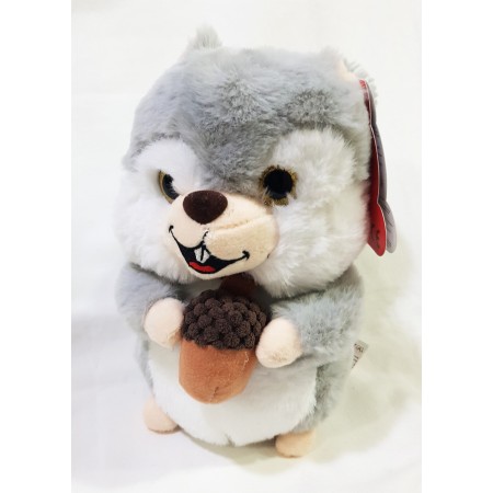 Peluche Scoiattolo Piccolo con Ghianda Grigio Petra Toys 0 Mesi+