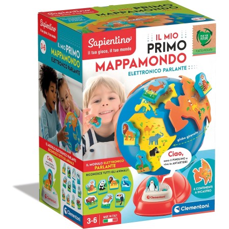 Sapientino Il Mio Primo Mappamondo Elettronico Parlante 3-6 Anni Clementoni