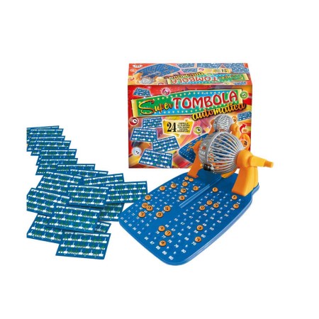 Tombola Automatica con Finestrelle e Ruota Automatica 24 Cartelle Edizione Marca Stella 3 Anni+