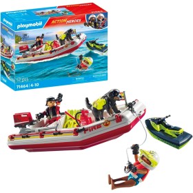 Playmobil Action Heroes 71464 Gommone dei Pompieri e Acquascooter 4 Anni+