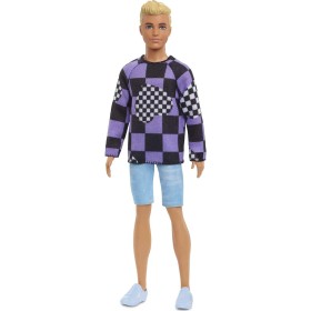 Ken Fashionistas Barbie 191 Capelli Biondi Maglione Viola HBV24 Mattel 3 Anni+