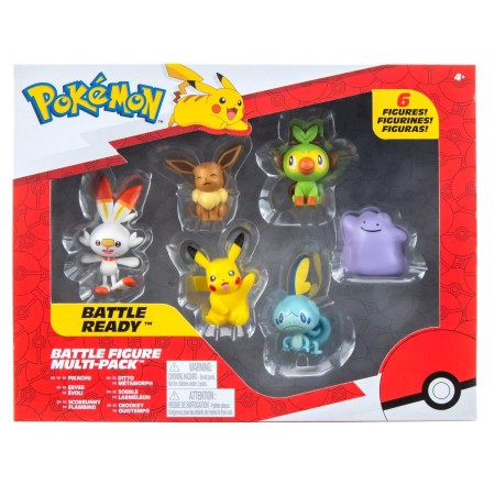 Pokemon Personaggi Giocattolo Set da 6 Battle Ready Figure MultiPack
