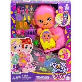 Polly Pocket Borsetta Mamma Scimmia e Scimmietta HWP04 Mattel 4 Anni+