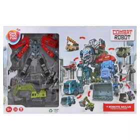Robot Transformers Trasformabili 7 Robot in Metallo 27 cm One Two Fun 5 Anni+