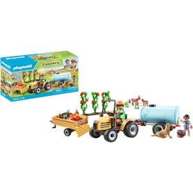 Playmobil Country 71442 Trattore con Rimorchio Cisterna Raccolto in Fattoria 4 Anni+