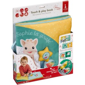 Libro Sensoriale in Stoffa Gigante 30x30 cm con Suoni Sophie la Giraffa 3 Mesi+