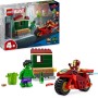 Lego Marvel 76287 Iron Man con Moto e Hulk 4 Anni+