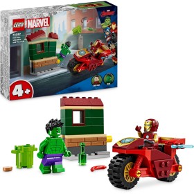 Lego Marvel 76287 Iron Man con Moto e Hulk 4 Anni+