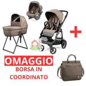 Trio Peg Perego Veloce Lounge Pine Bark 2025 con Stand By Me e BORSA IN OMAGGIO