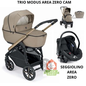 Trio Cam Modus Beige con Ovetto Area Zero I-Size Telaio Gold 2025