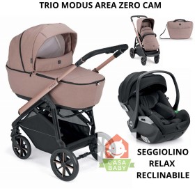 Trio Cam Modus Rosa con Ovetto Reclinabile Relax I-Size Telaio Rose Gold 2025