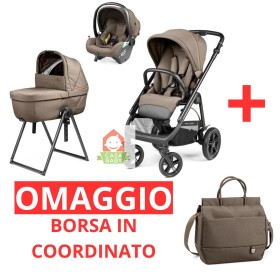 Trio Peg Perego Veloce TC Lounge Pine Bark 2025 con Stand By Me e BORSA IN OMAGGIO