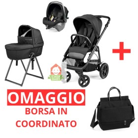 Trio Peg Perego Veloce TC True Black 2025 SLK con Stand By Me e BORSA IN OMAGGIO