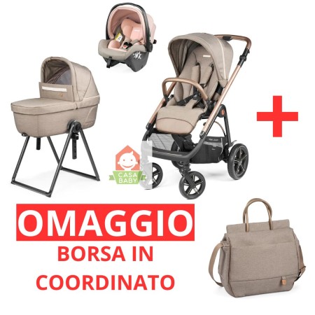 Trio Peg Perego Veloce TC Lounge Mon Amour 2025 con Stand By Me e BORSA IN OMAGGIO