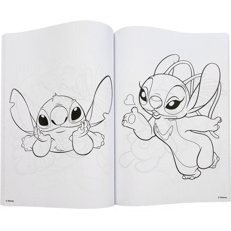 Stitch Libro da Colorare Album Gigante da Colorare con Stickers Jumbo Color  Stitch 256 Pagine