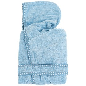 Accappatoio Bambino 1 Anno in Spugna Azzurro ANS21 Melanie