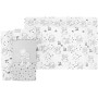 Lenzuola Lettino Neonato 60x120 cm Cotone Set 3 Pezzi Grigio Coniglietto B422 Batuffolini