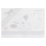 Lenzuola Carrozzina Neonato 75x40 cm Cotone Set 3 Pezzi Grigio Orsetto Amore NG91-35 Nazareno Gabrielli