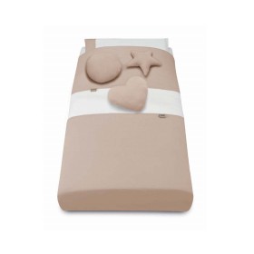 Piumone e Paracolpi Lettino Mussola Beige Cam 4 Pezzi