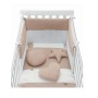Piumone e Paracolpi Lettino Mussola Beige Cam 4 Pezzi