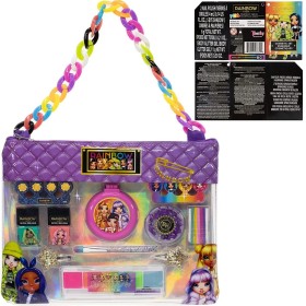 Trucchi e Smalto per Bambini Rainbow High con Borsetta Lavabile con Stickers e Gemme