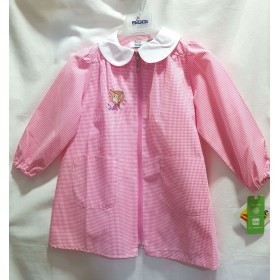 Grembiule Asilo Cerniera Siggi 3 Anni Zip 98 cm tg.50 Jolie Bambina Rosa Quadretti