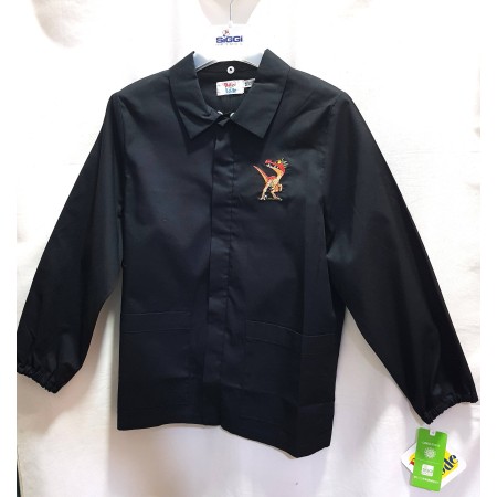 Grembiule Scuola Siggi Maschio Cerniera 9 Anni Zip 134 cm Bambino Nero tg.80 Dinosauro