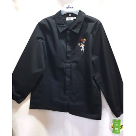 Grembiule Scuola Siggi Maschio Cerniera 8 Anni Zip 128 cm Bambino Nero tg.75 Basket
