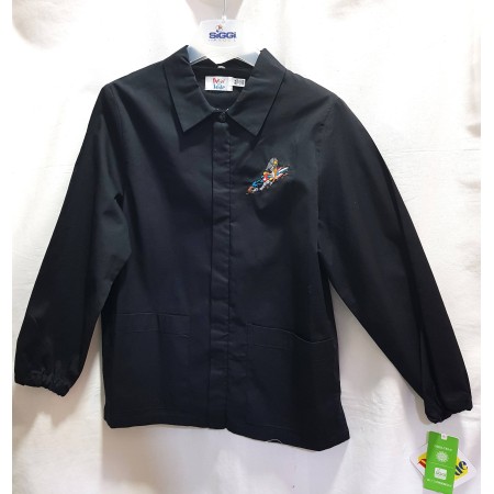 Grembiule Scuola Siggi Maschio Cerniera 7 Anni Zip 122 cm Bambino Nero tg.70 Moto