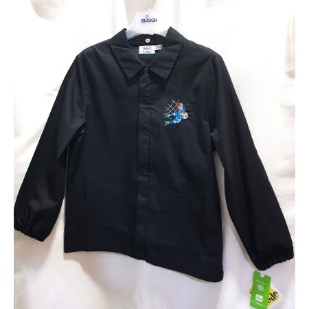 Grembiule Scuola Siggi Maschio Cerniera 9 Anni Zip 134 cm Bambino Nero tg.80 Calcio