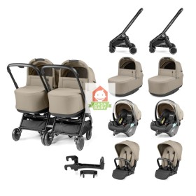 Trio Gemellare Peg Perego City Loop Vanilla Blend Lounge Reclinabile 2025