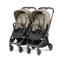 Duo Gemellare Peg Perego City Loop Vanilla Blend SLK 2025 con 2 Ovetti e 2 Passeggini