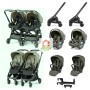 Duo Gemellare Peg Perego City Loop Metal Lounge 2025 con 2 Ovetti Reclinabili e 2 Passeggini