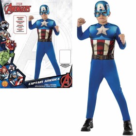 Costume Capitan America 3-4 anni Originale Avengers Marvel Rubie's