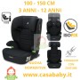 Seggiolino Auto Iosfix 100-150 cm I-Size ECE R129 Musca Nero Made in Germany