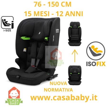 Seggiolino Auto Isofix 76-150 cm I-Size Lupo Nero Made in Germany