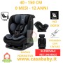 Seggiolino Auto No Isofix Reclinabile 40-150 cm I-Size Fissaggio con Cinture Huddle Nero Made in Germany