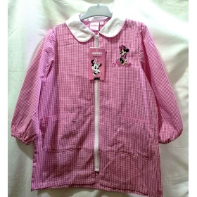 Grembiule Asilo Minnie con Zip 6 Anni 116 cm tg.65 Rosa Quadretti Disney Bambina