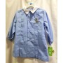 Grembiule Asilo Bambino Siggi 3 Anni Azzurro 98 cm tg.50 Dinosauro Tinta Unita