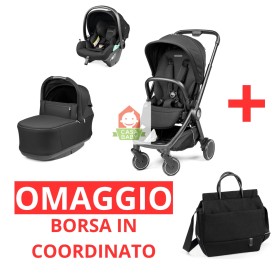 Peg Perego City Loop Trio True Black 2025 con Ovetto Reclinabile Primo Viaggio Lounge