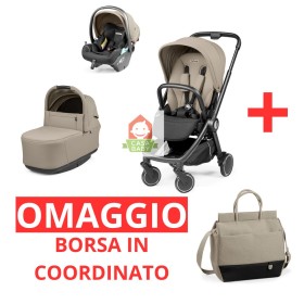 Peg Perego City Loop Trio Vanilla Blend 2025 con Ovetto Reclinabile Primo Viaggio Lounge