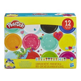 Play Doh 12 Vasetti Medi e Piccoli Colori Brillanti 3 Anni+ Hasbro