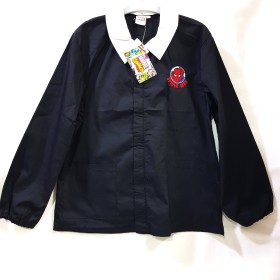 Grembiule Spiderman Scuola Nero con Zip 6-7 Anni Colletto Bianco tg. 70 122 cm Marvel