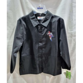 Grembiule Scuola Elementare Siggi 9 Anni Bambino Nero con Cerniera Zip tg.80 134 cm Moto Dieci e Lode by Siggi