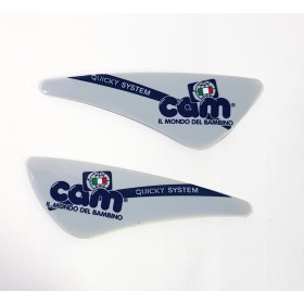 Targhetta Logo Cam per Telaio Combi Tris, Combi Family e Combi Baby Ricambio Coppia Destra e Sinistra Originale