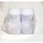 Babbucce Neonato Cotone 0-3 Mesi Bianche 1300C Bel Piccino Made in Italy