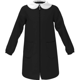 Grembiule Scuola Bambina Siggi Nero 10 Anni Zip tg.85 140 cm Cerniera Senza Ricamo