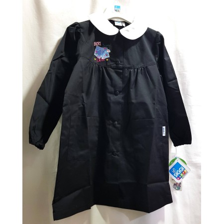 Grembiule Scuola Bambina Siggi Nero 6 Anni con Bottoni tg.65 116 cm Jeans