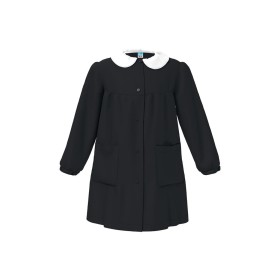 Grembiule Scuola Bambina Siggi Nero con Bottoni 10 Anni tg. 85 140 cm Senza Ricamo