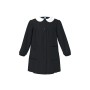 Grembiule Scuola Bambina Siggi Nero con Bottoni 10 Anni tg. 85 140 cm Senza Ricamo